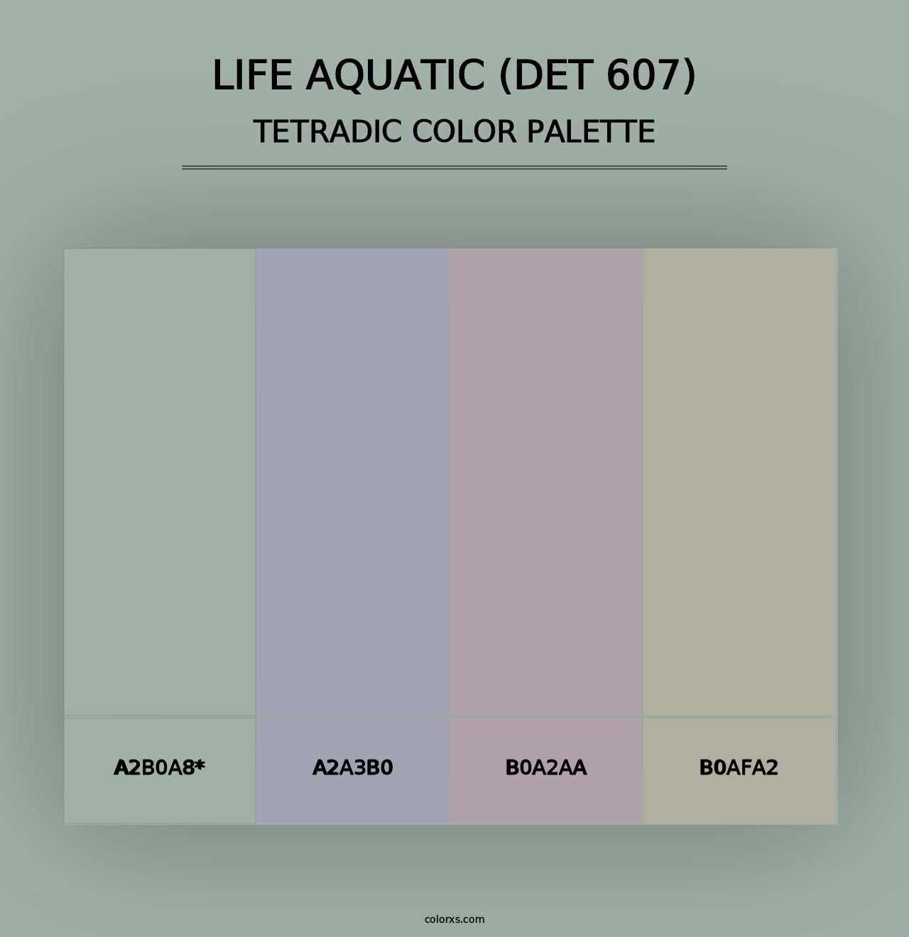 Life Aquatic (DET 607) - Tetradic Color Palette