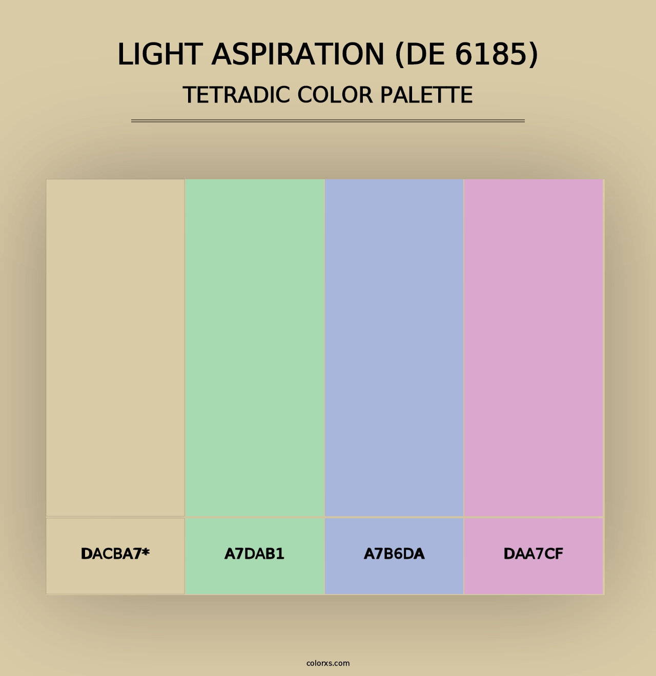 Light Aspiration (DE 6185) - Tetradic Color Palette