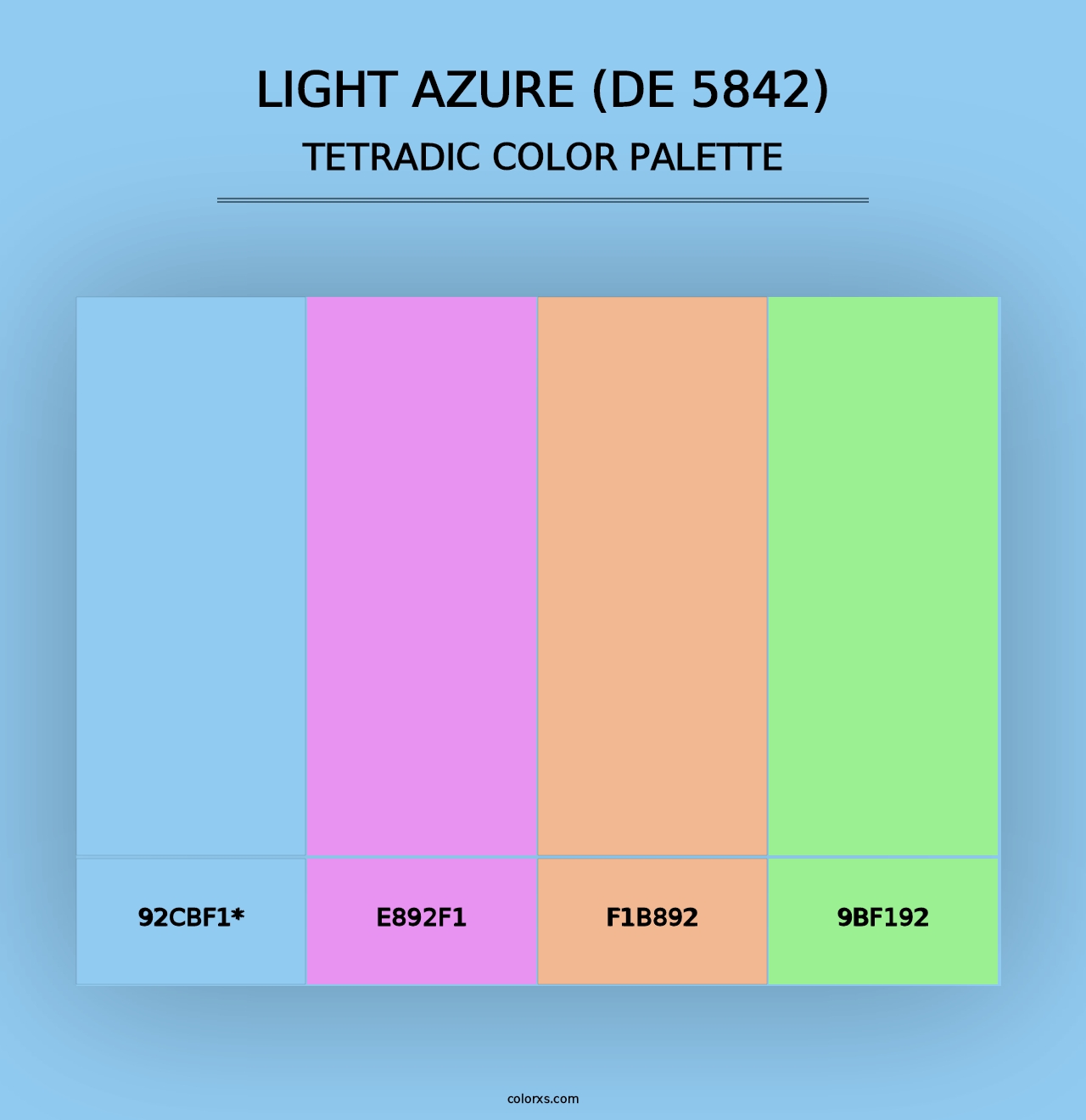 Light Azure (DE 5842) - Tetradic Color Palette