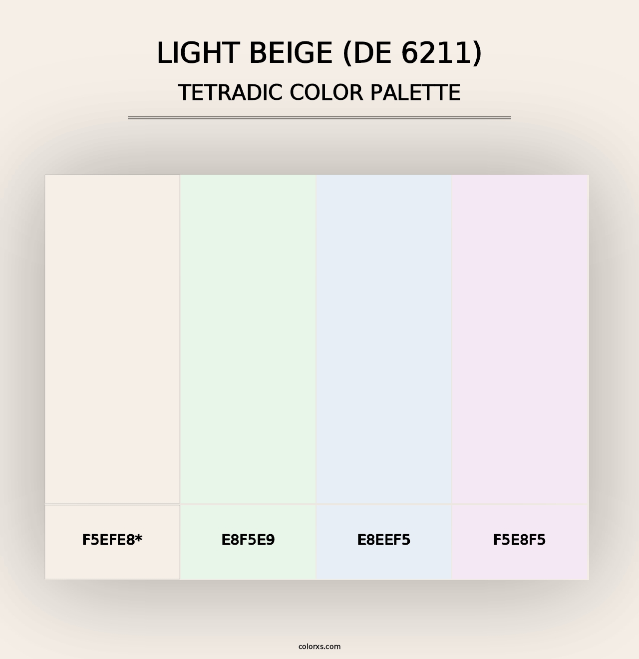 Light Beige (DE 6211) - Tetradic Color Palette