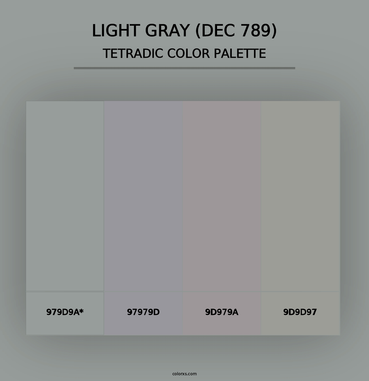 Light Gray (DEC 789) - Tetradic Color Palette