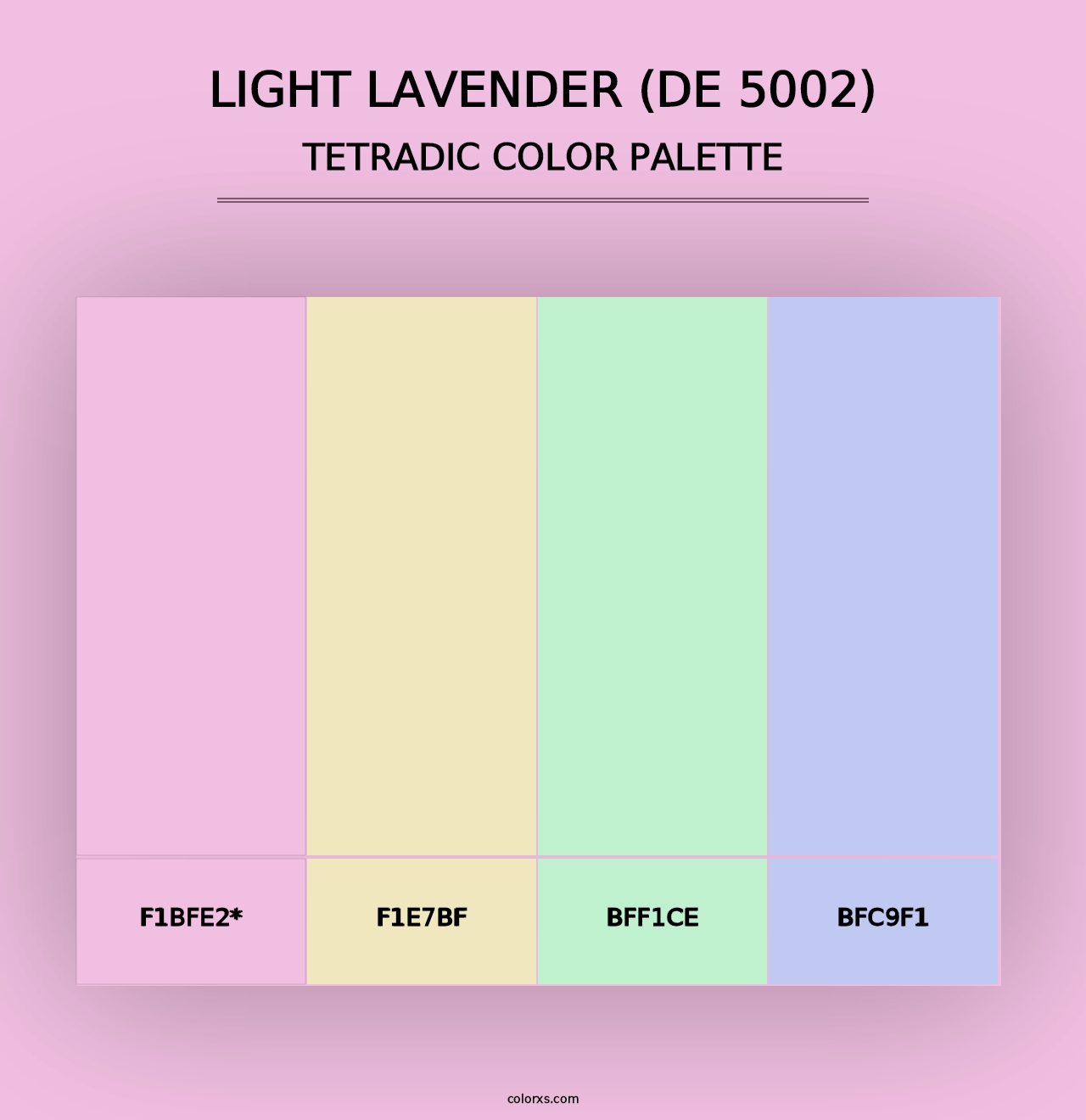 Light Lavender (DE 5002) - Tetradic Color Palette