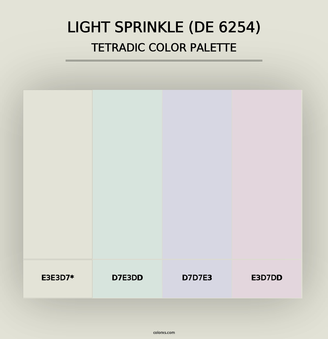 Light Sprinkle (DE 6254) - Tetradic Color Palette