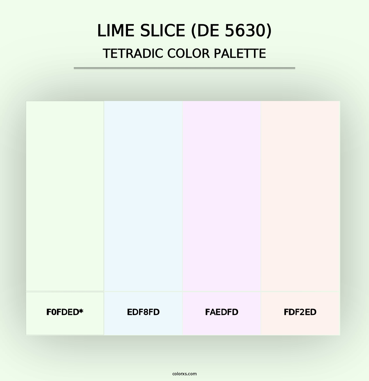 Lime Slice (DE 5630) - Tetradic Color Palette