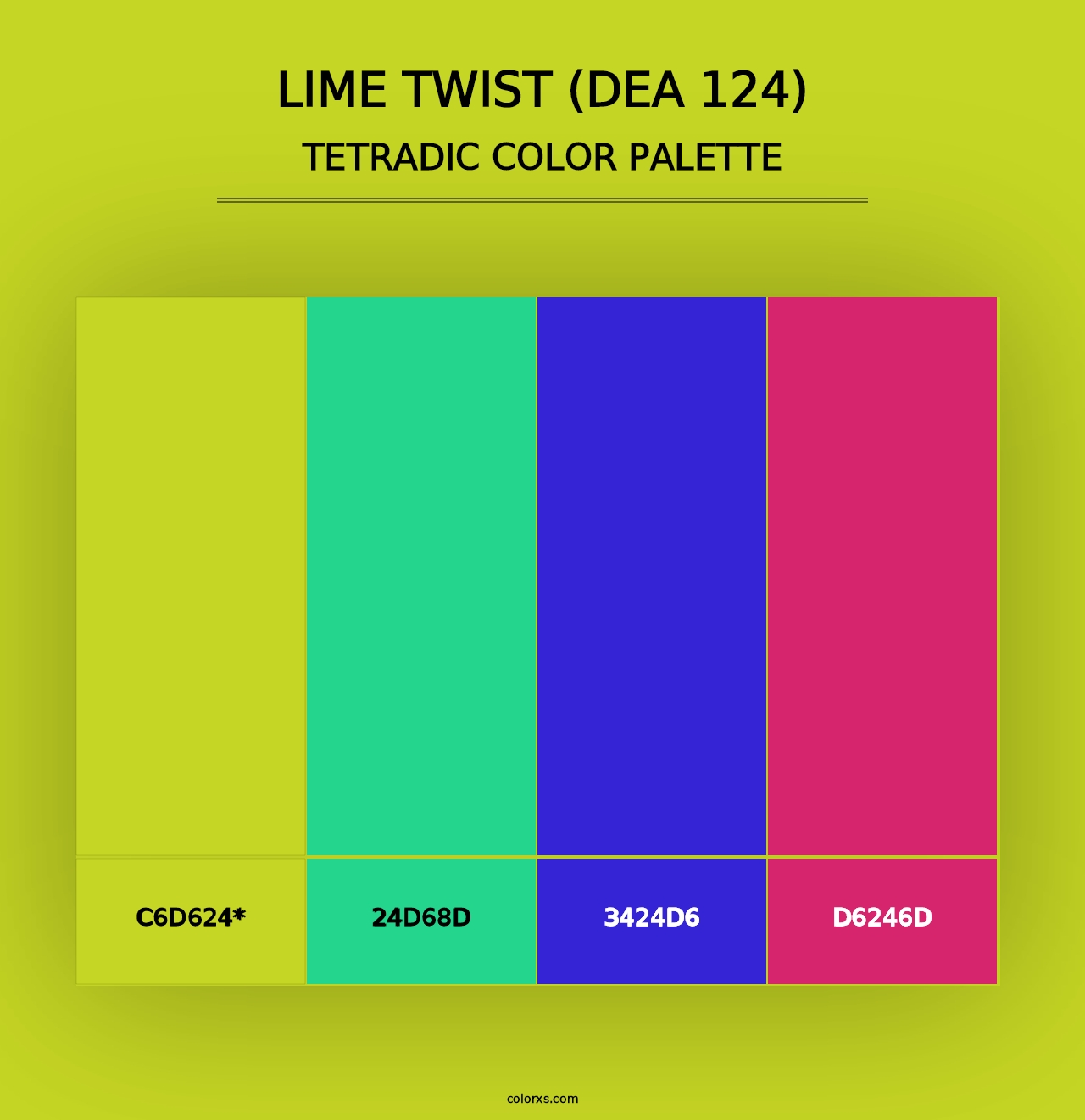 Lime Twist (DEA 124) - Tetradic Color Palette