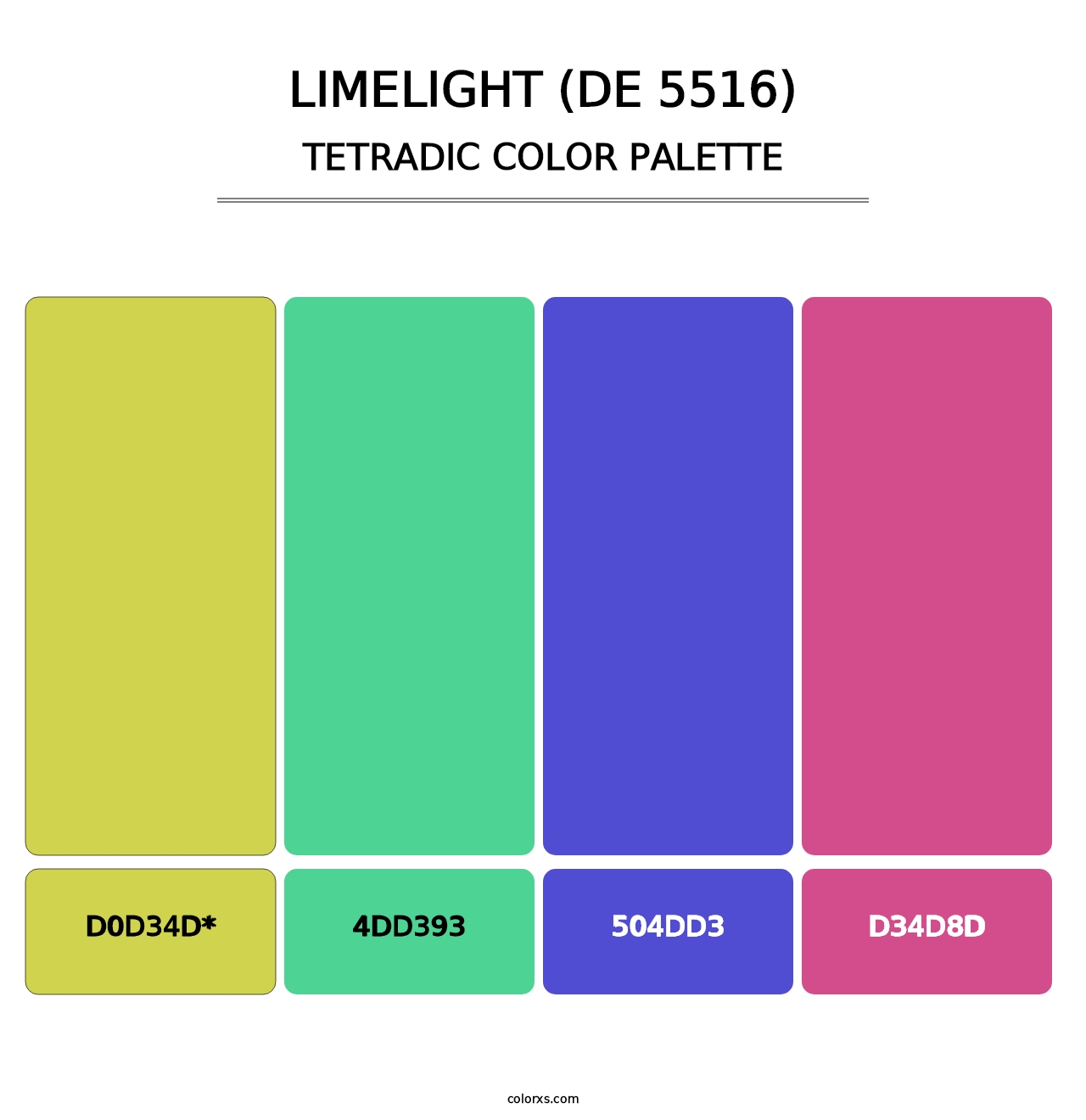 Limelight (DE 5516) - Tetradic Color Palette