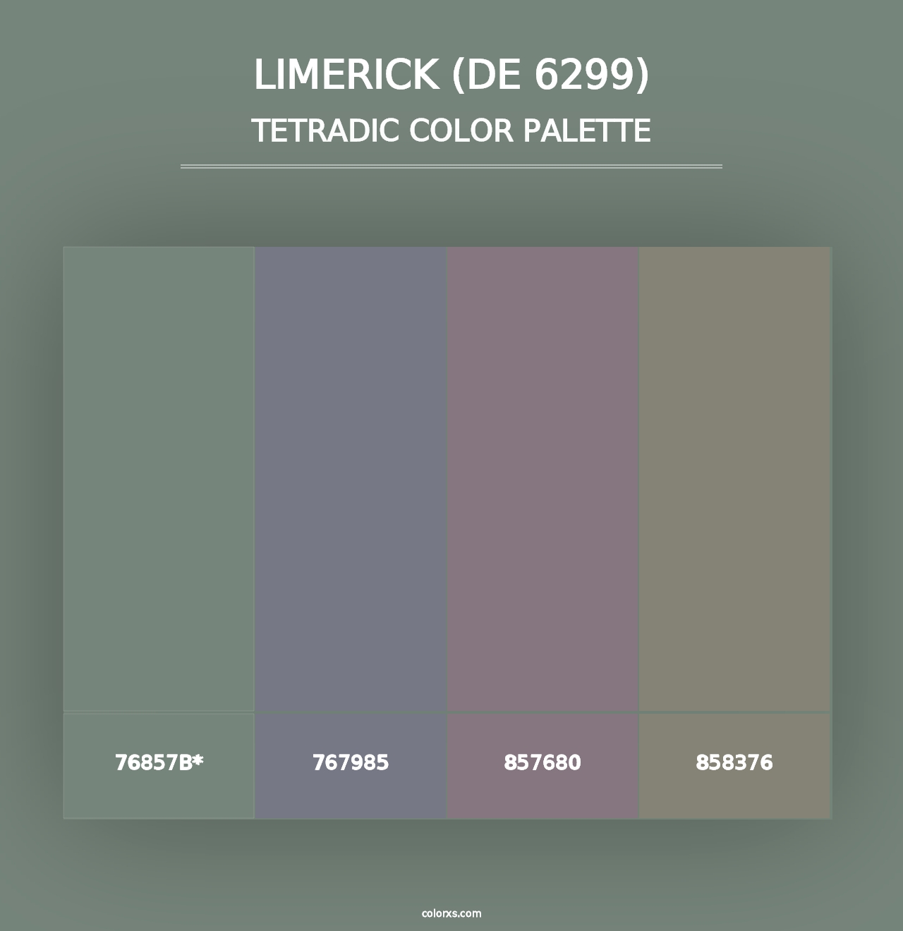 Limerick (DE 6299) - Tetradic Color Palette