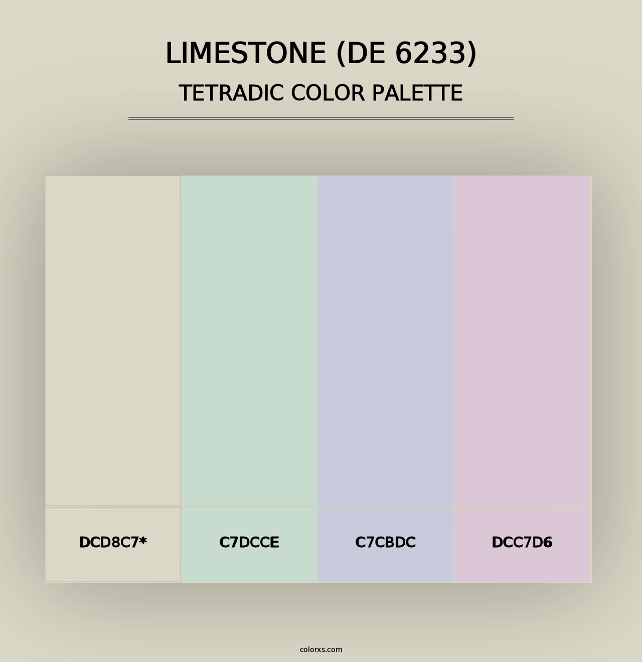 Limestone (DE 6233) - Tetradic Color Palette