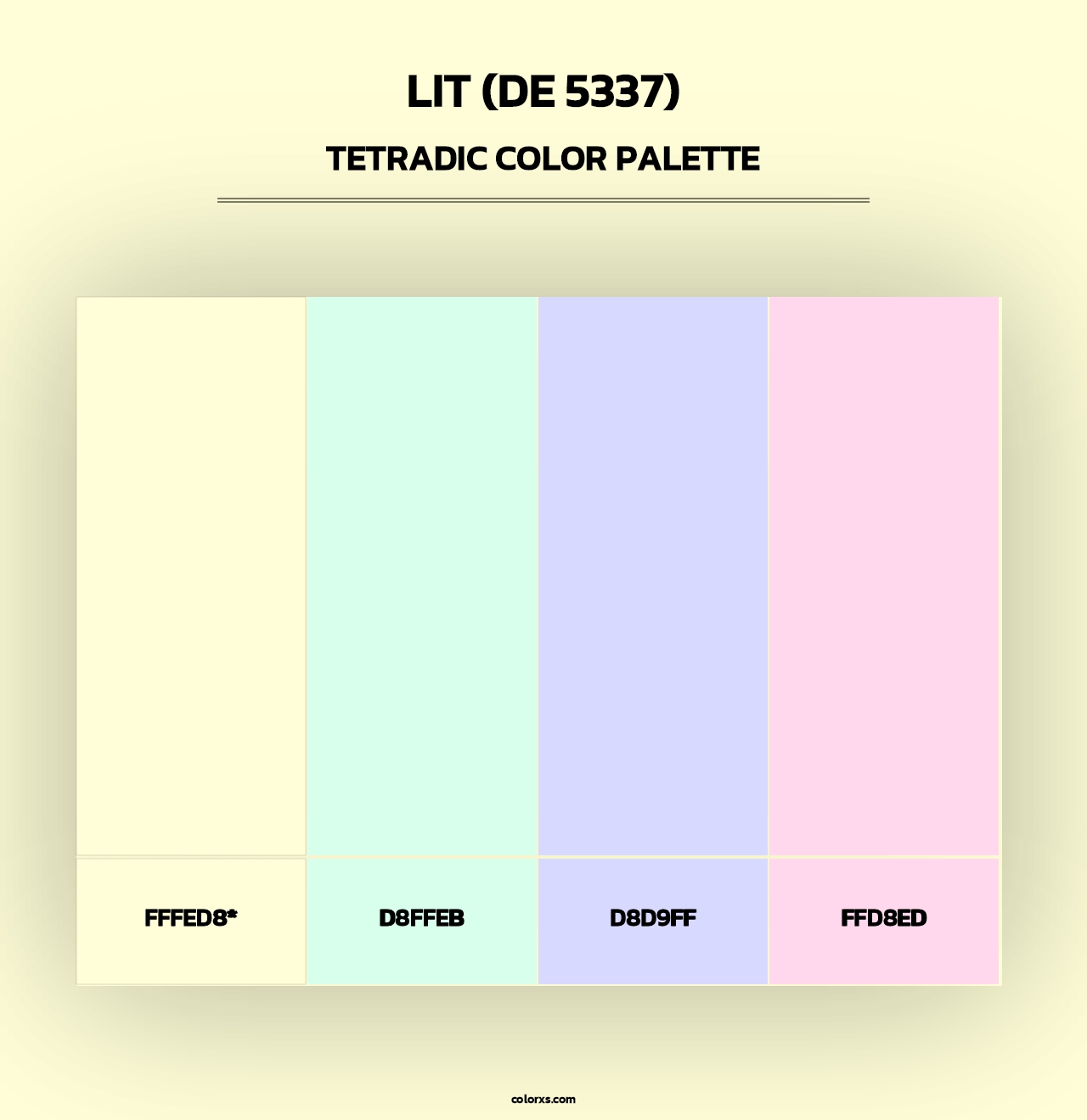 Lit (DE 5337) - Tetradic Color Palette