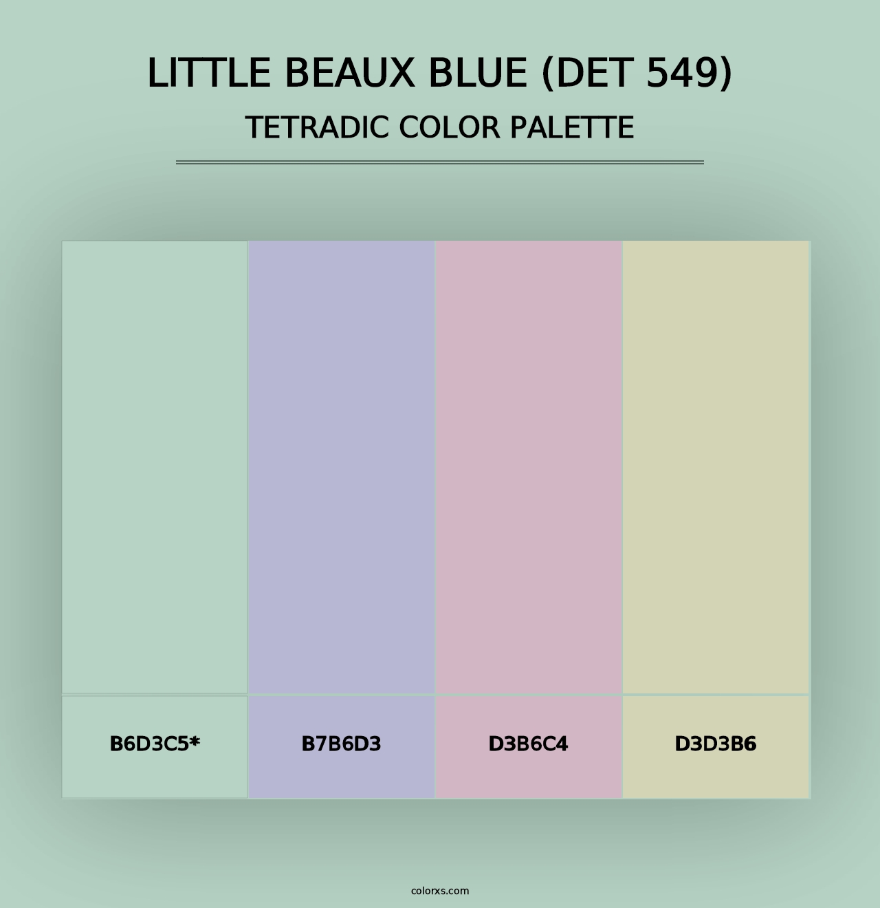 Little Beaux Blue (DET 549) - Tetradic Color Palette