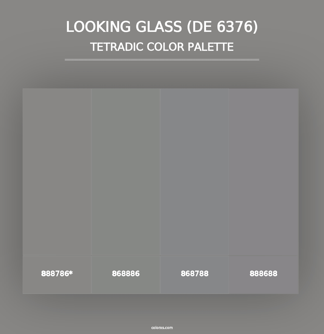 Looking Glass (DE 6376) - Tetradic Color Palette