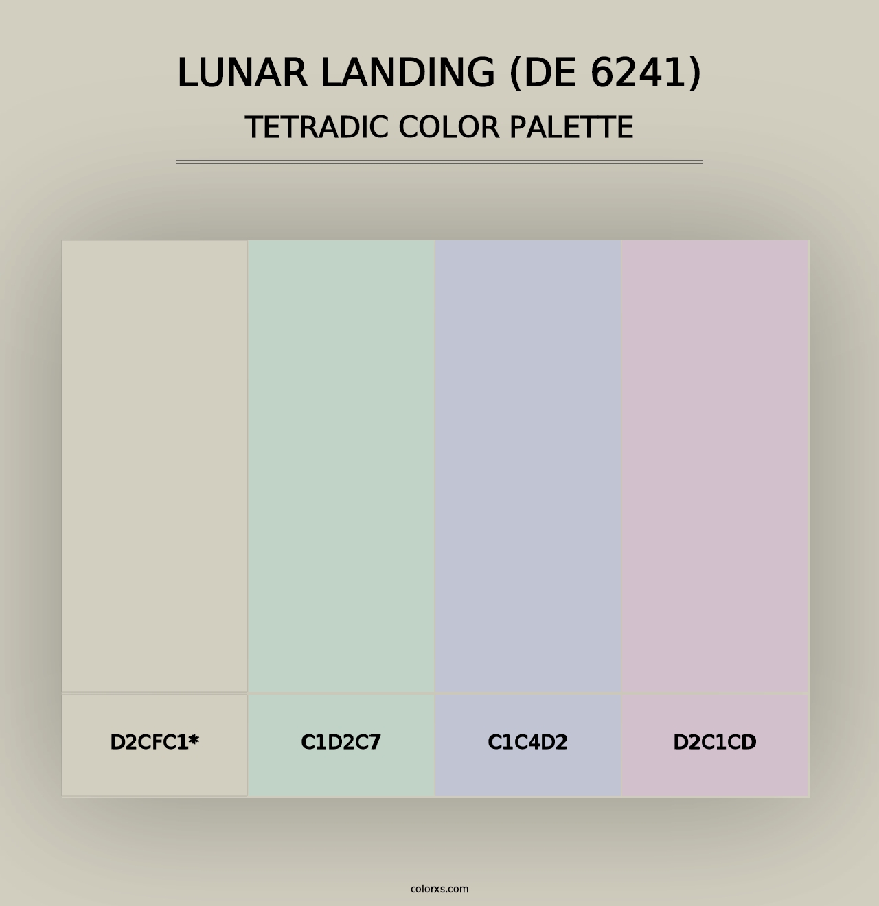 Lunar Landing (DE 6241) - Tetradic Color Palette