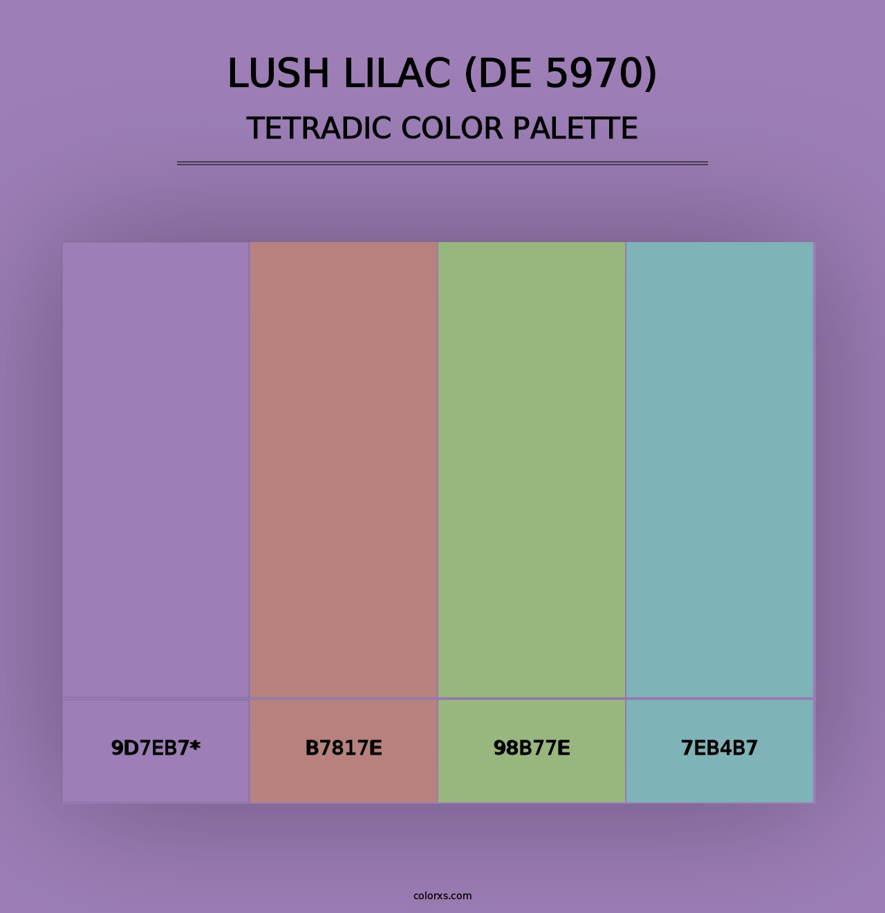 Lush Lilac (DE 5970) - Tetradic Color Palette