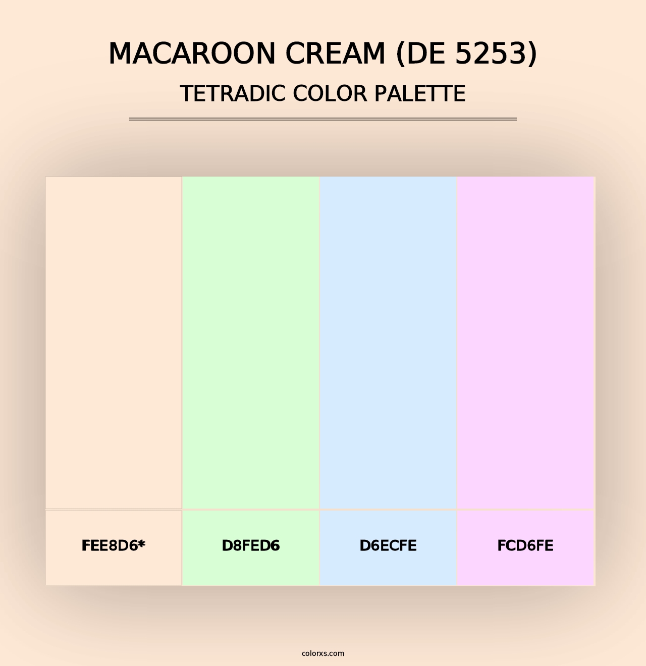 Macaroon Cream (DE 5253) - Tetradic Color Palette