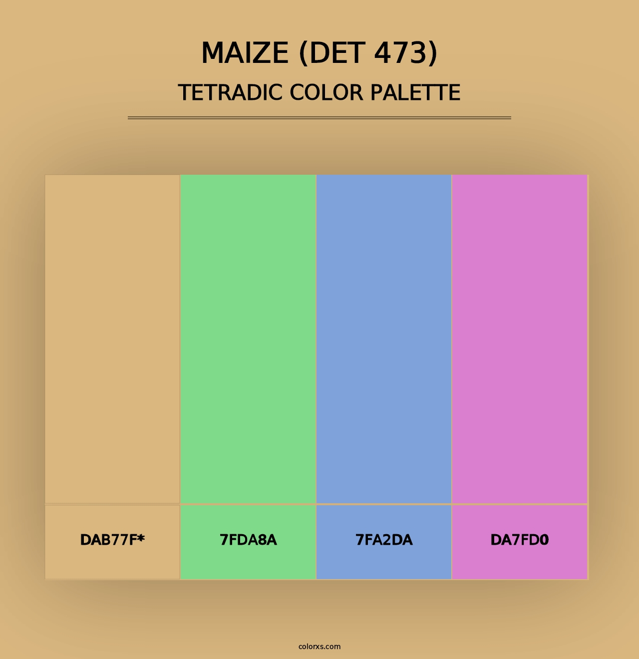 Maize (DET 473) - Tetradic Color Palette