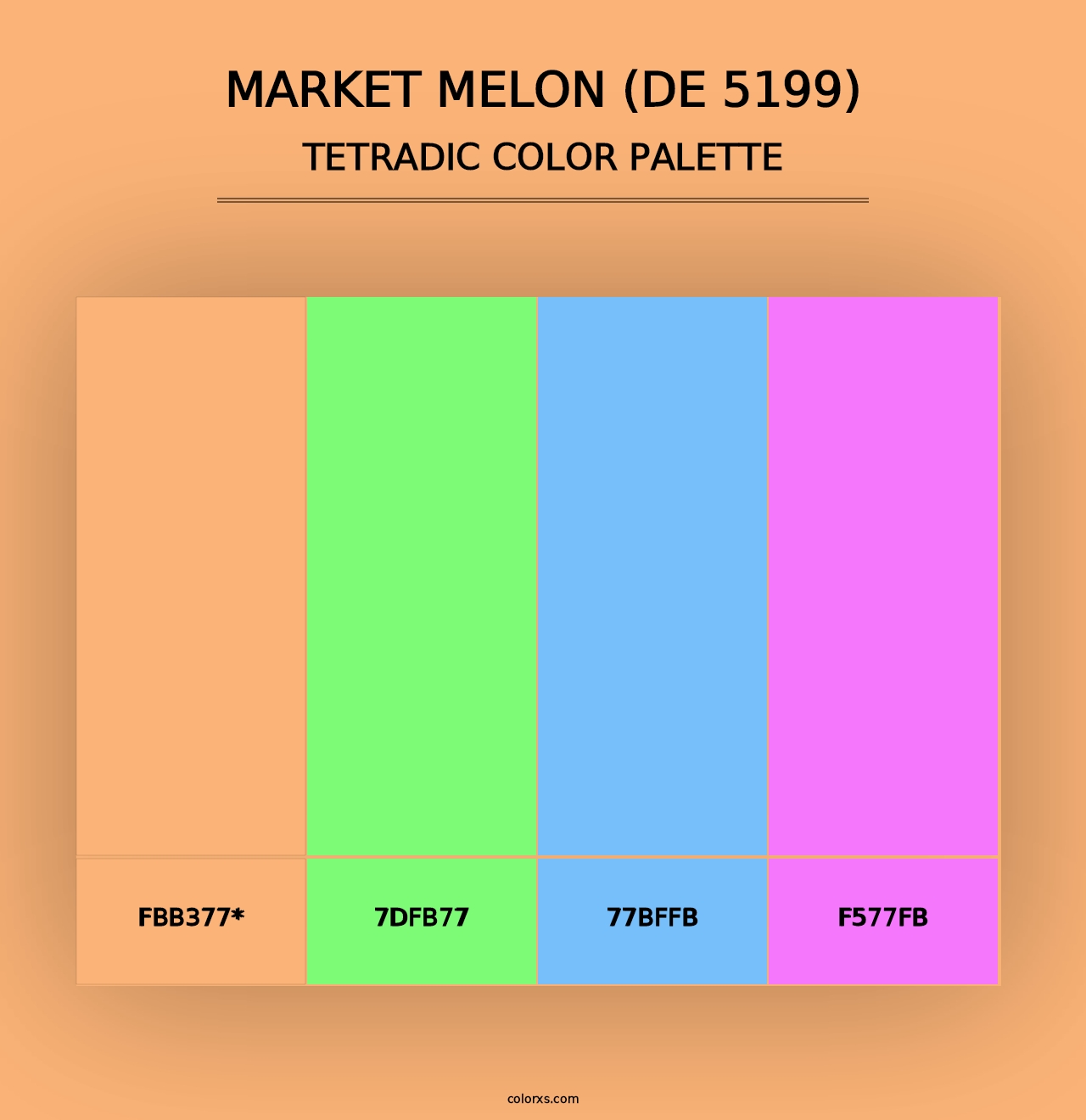 Market Melon (DE 5199) - Tetradic Color Palette