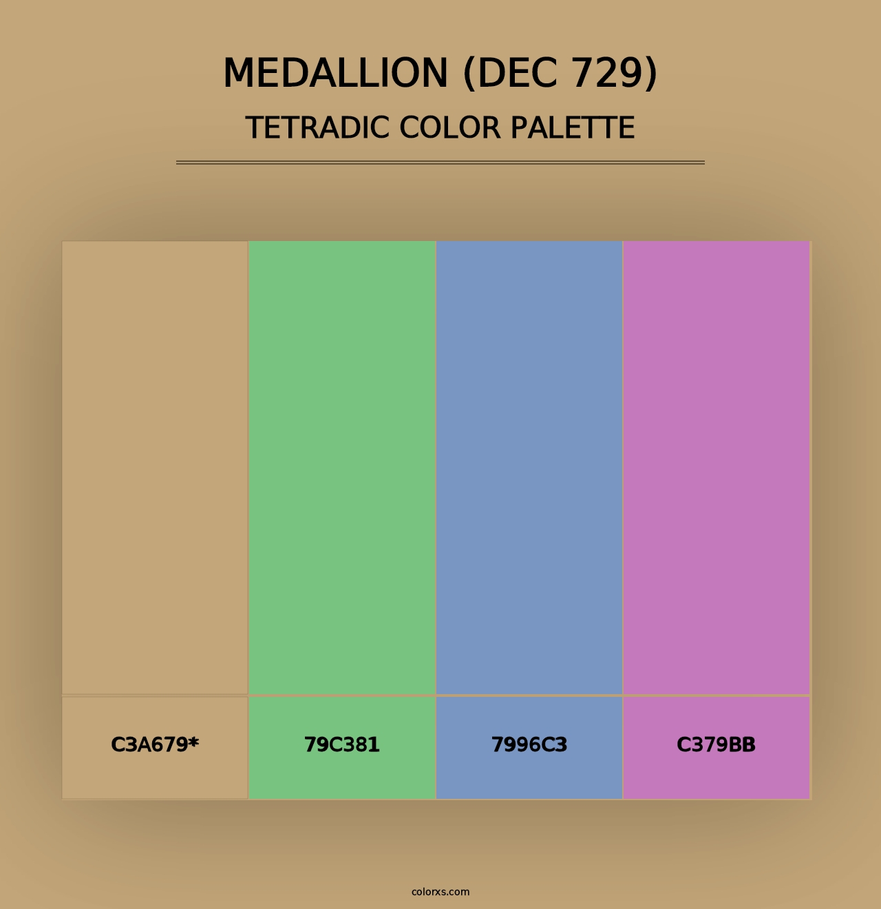 Medallion (DEC 729) - Tetradic Color Palette