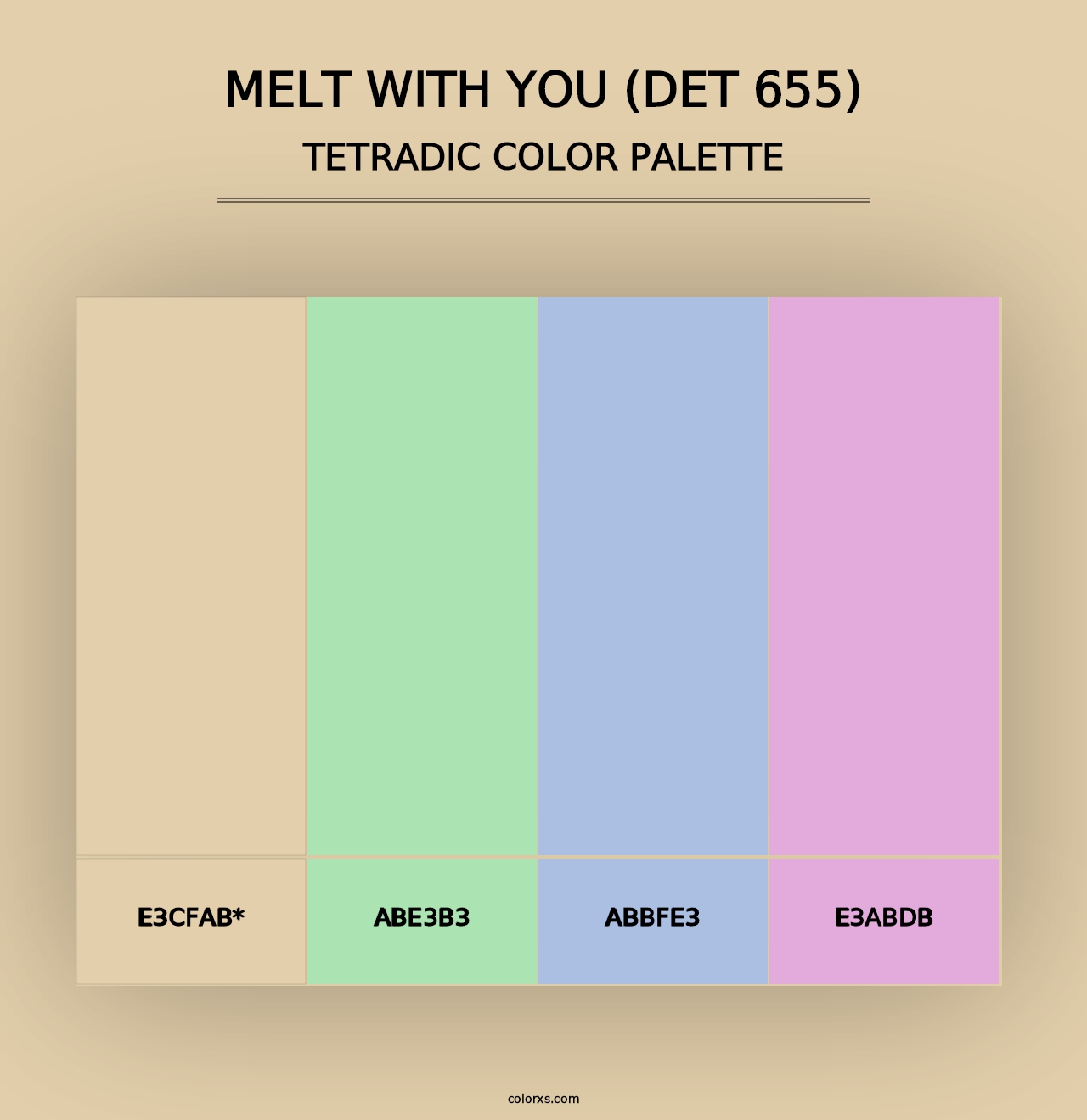 Melt with You (DET 655) - Tetradic Color Palette