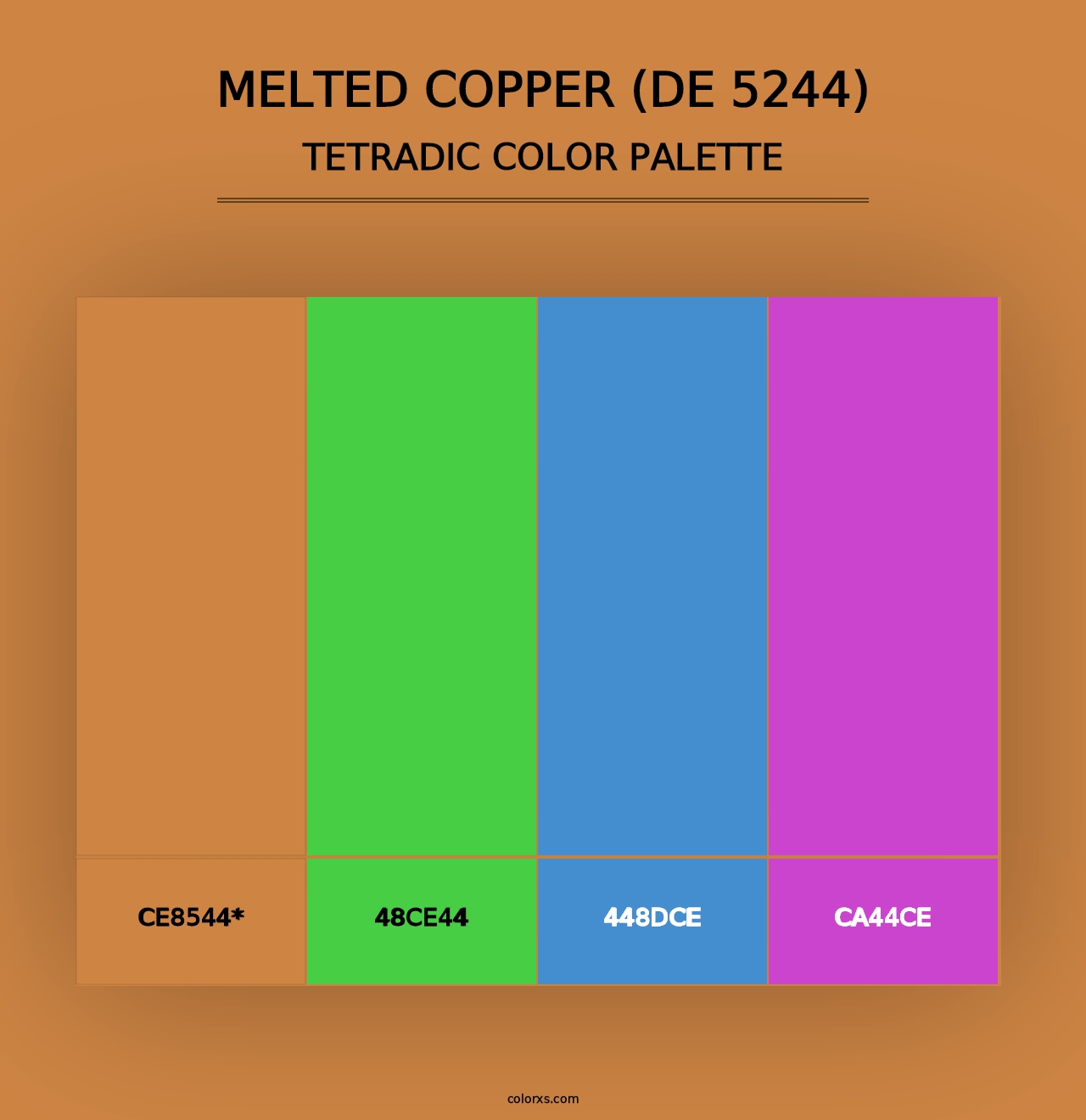 Melted Copper (DE 5244) - Tetradic Color Palette