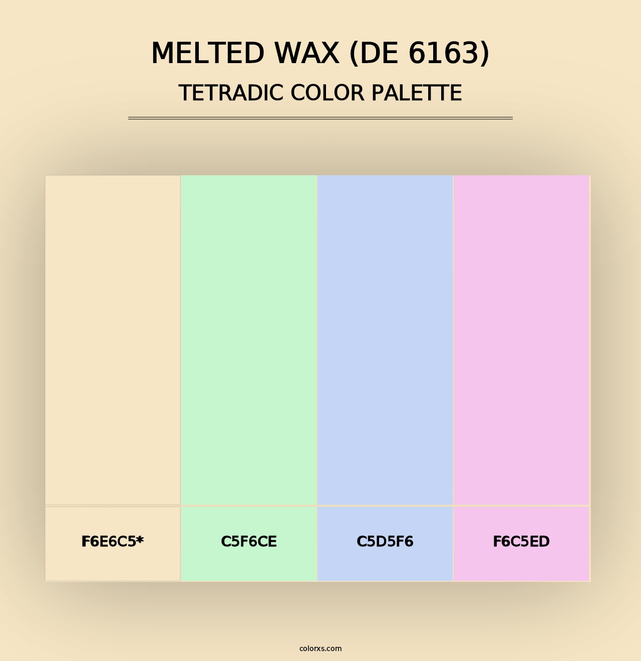 Melted Wax (DE 6163) - Tetradic Color Palette