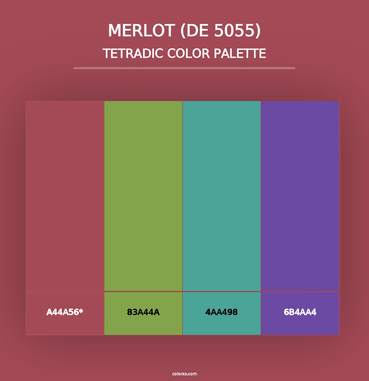 Merlot (DE 5055) - Tetradic Color Palette