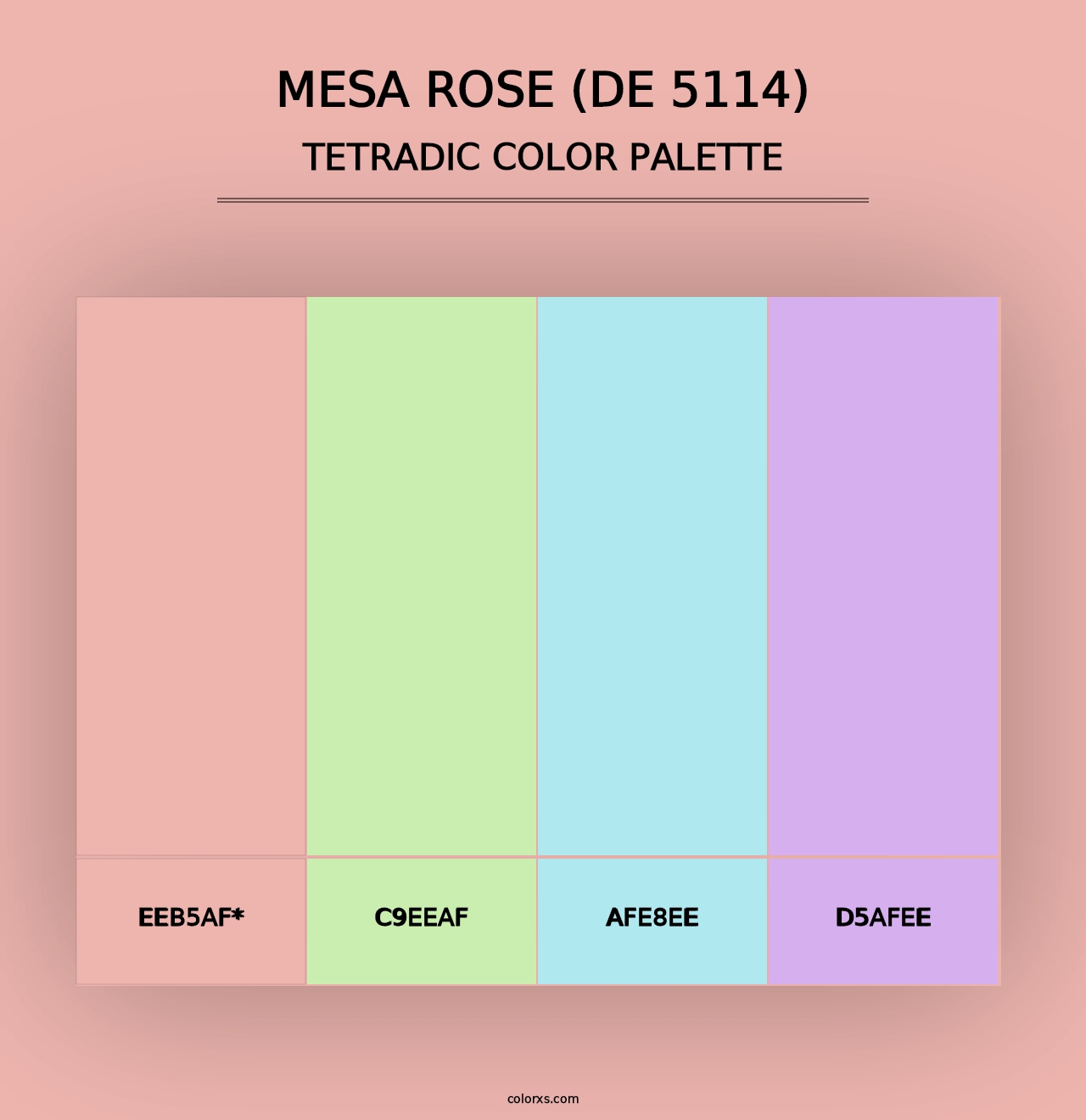 Mesa Rose (DE 5114) - Tetradic Color Palette