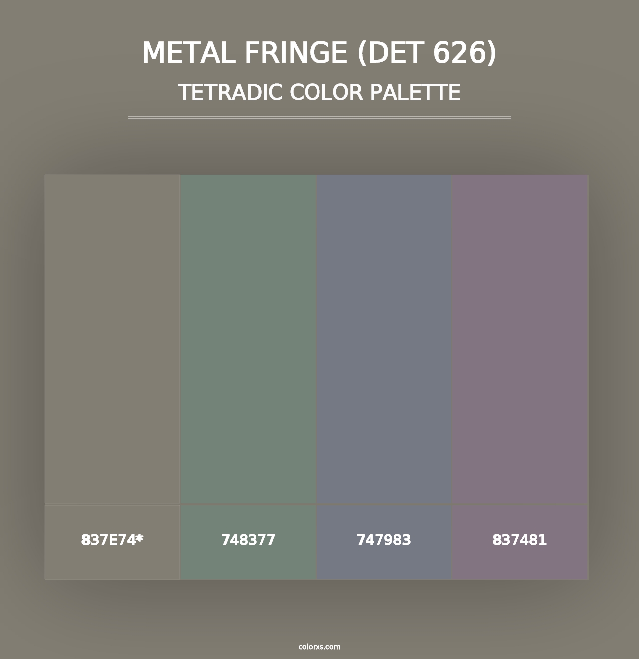 Metal Fringe (DET 626) - Tetradic Color Palette