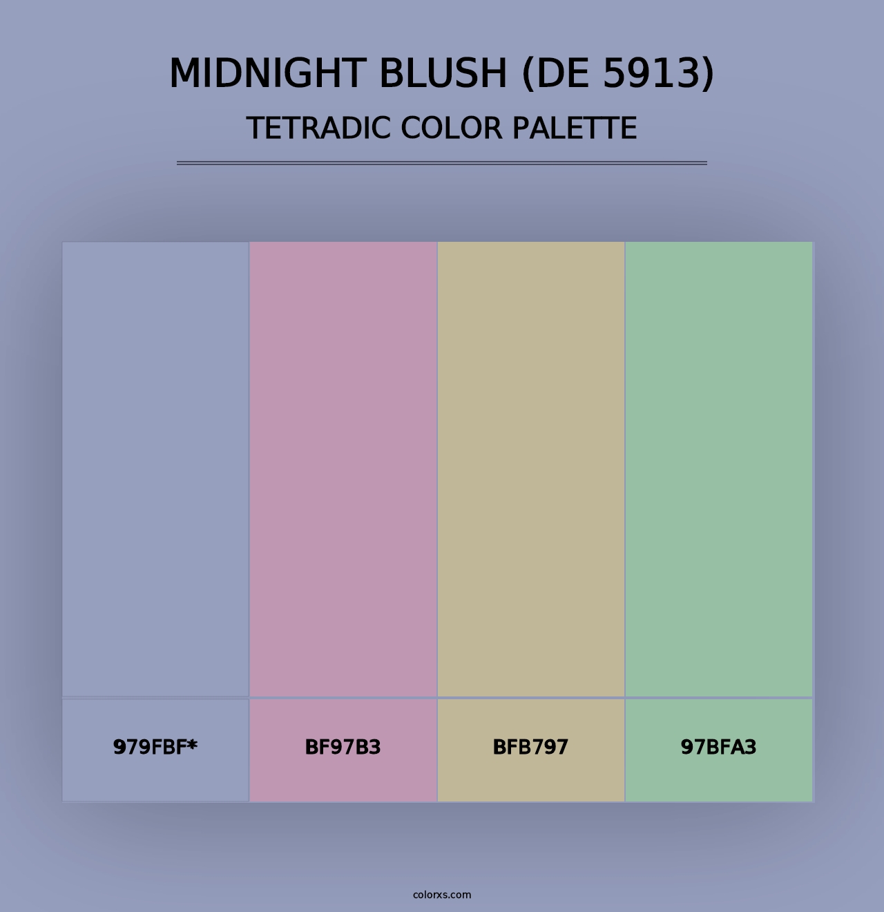 Midnight Blush (DE 5913) - Tetradic Color Palette