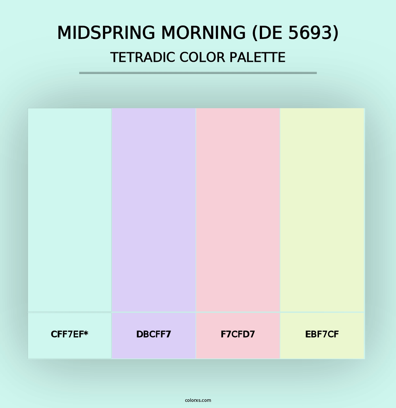 Midspring Morning (DE 5693) - Tetradic Color Palette