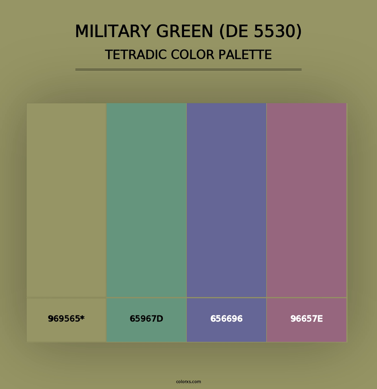 Military Green (DE 5530) - Tetradic Color Palette