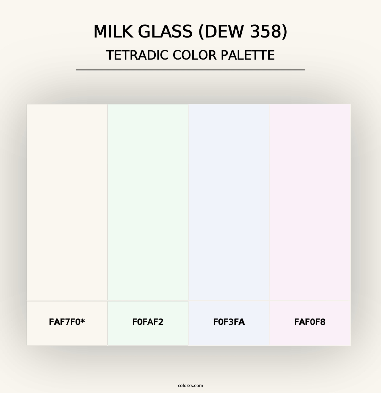 Milk Glass (DEW 358) - Tetradic Color Palette