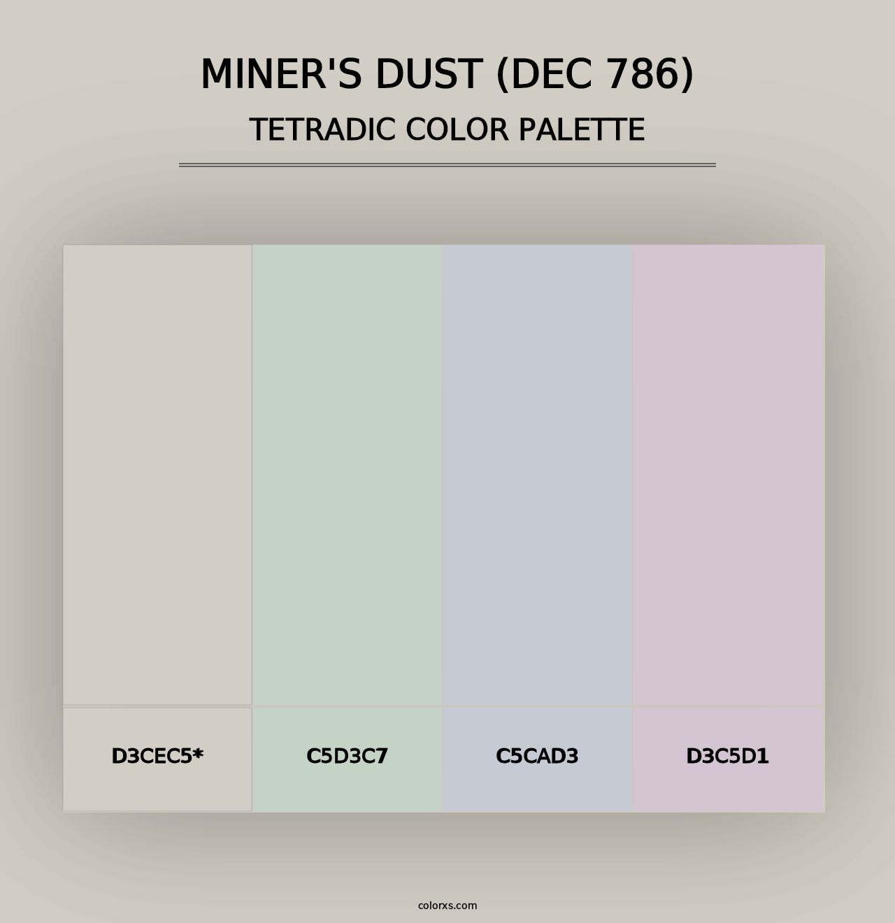 Miner's Dust (DEC 786) - Tetradic Color Palette