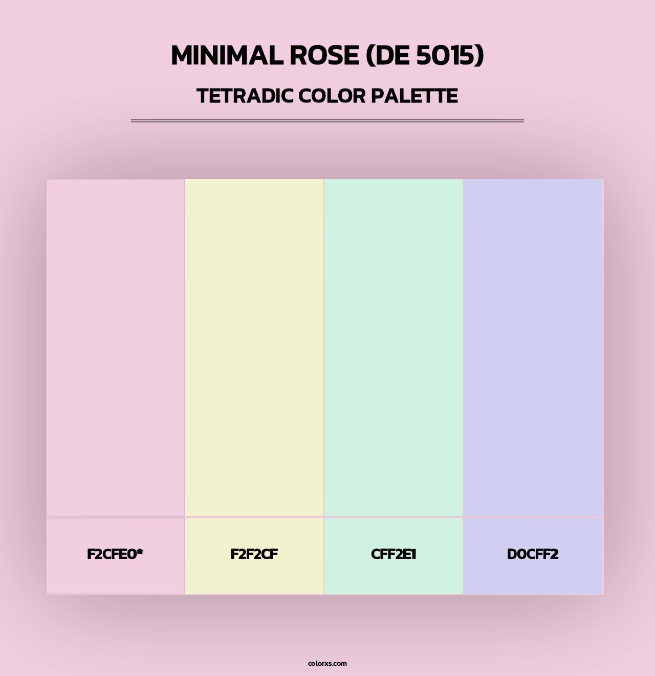 Minimal Rose (DE 5015) - Tetradic Color Palette