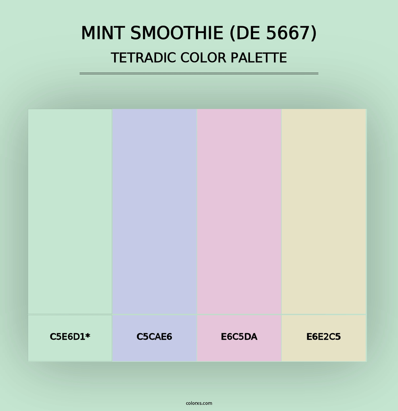 Mint Smoothie (DE 5667) - Tetradic Color Palette