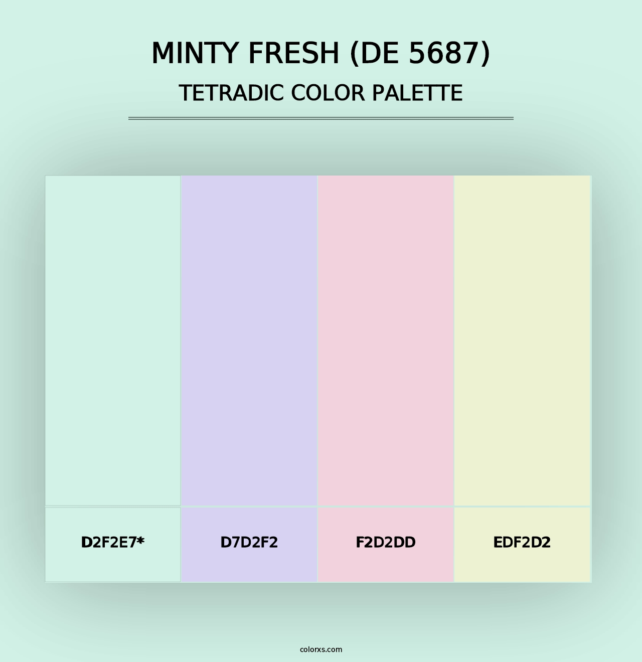 Minty Fresh (DE 5687) - Tetradic Color Palette