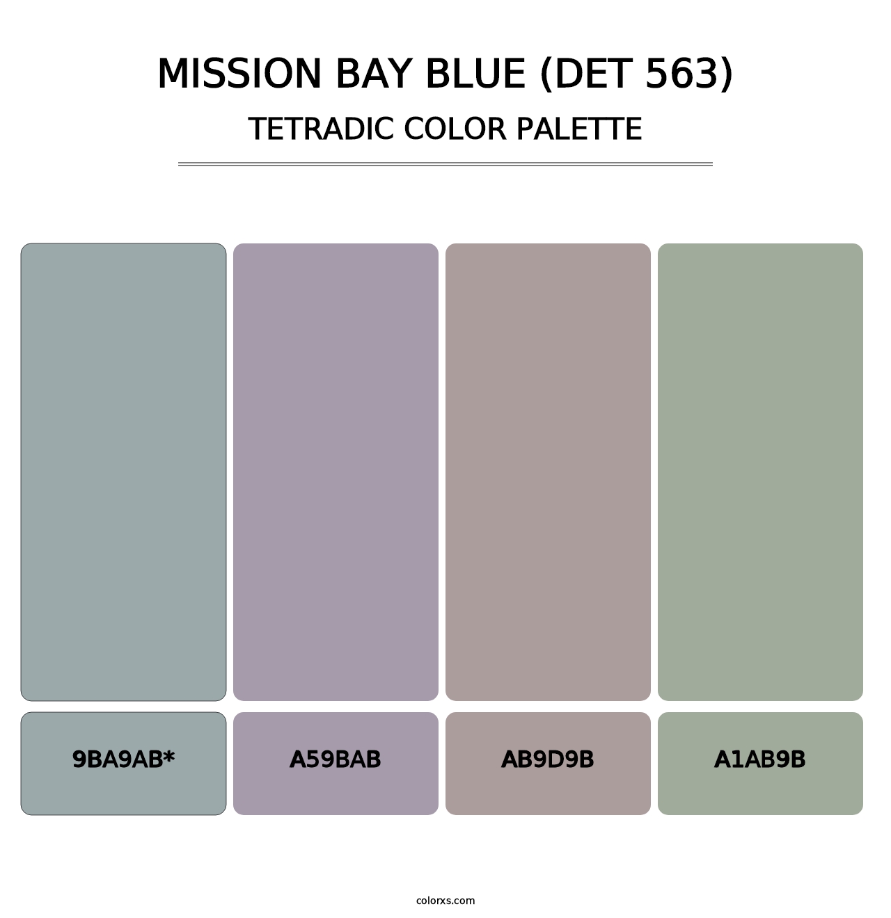 Mission Bay Blue (DET 563) - Tetradic Color Palette