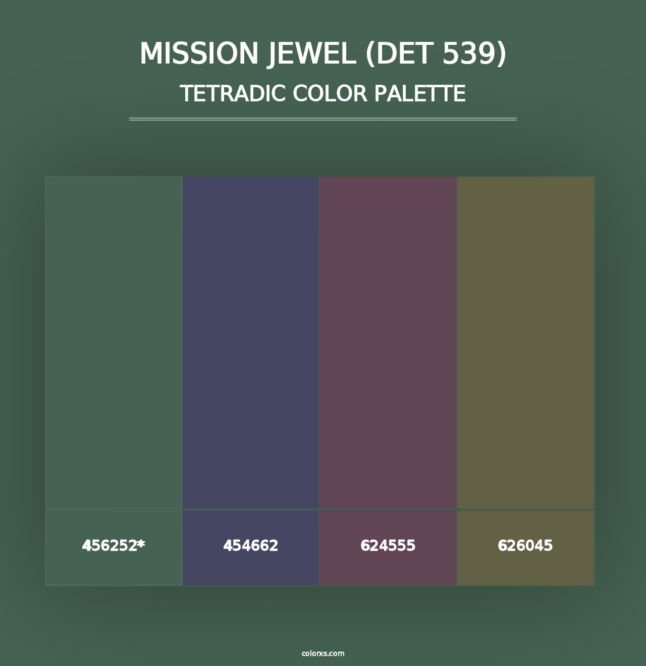 Mission Jewel (DET 539) - Tetradic Color Palette