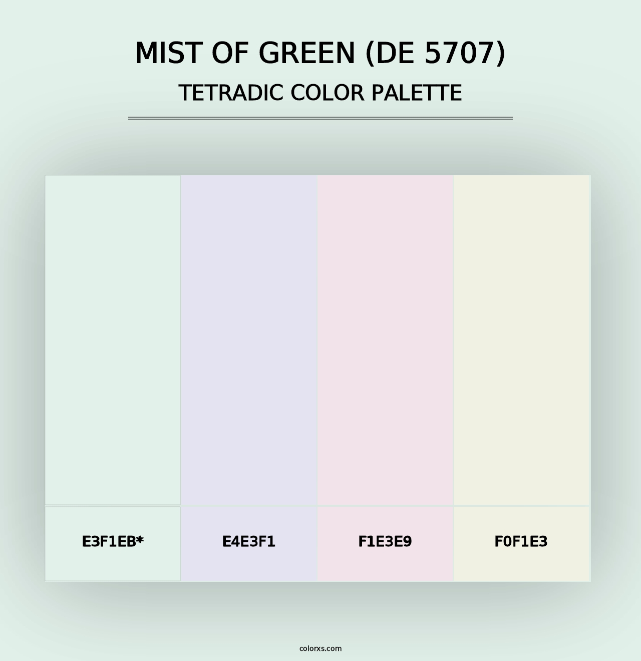 Mist of Green (DE 5707) - Tetradic Color Palette