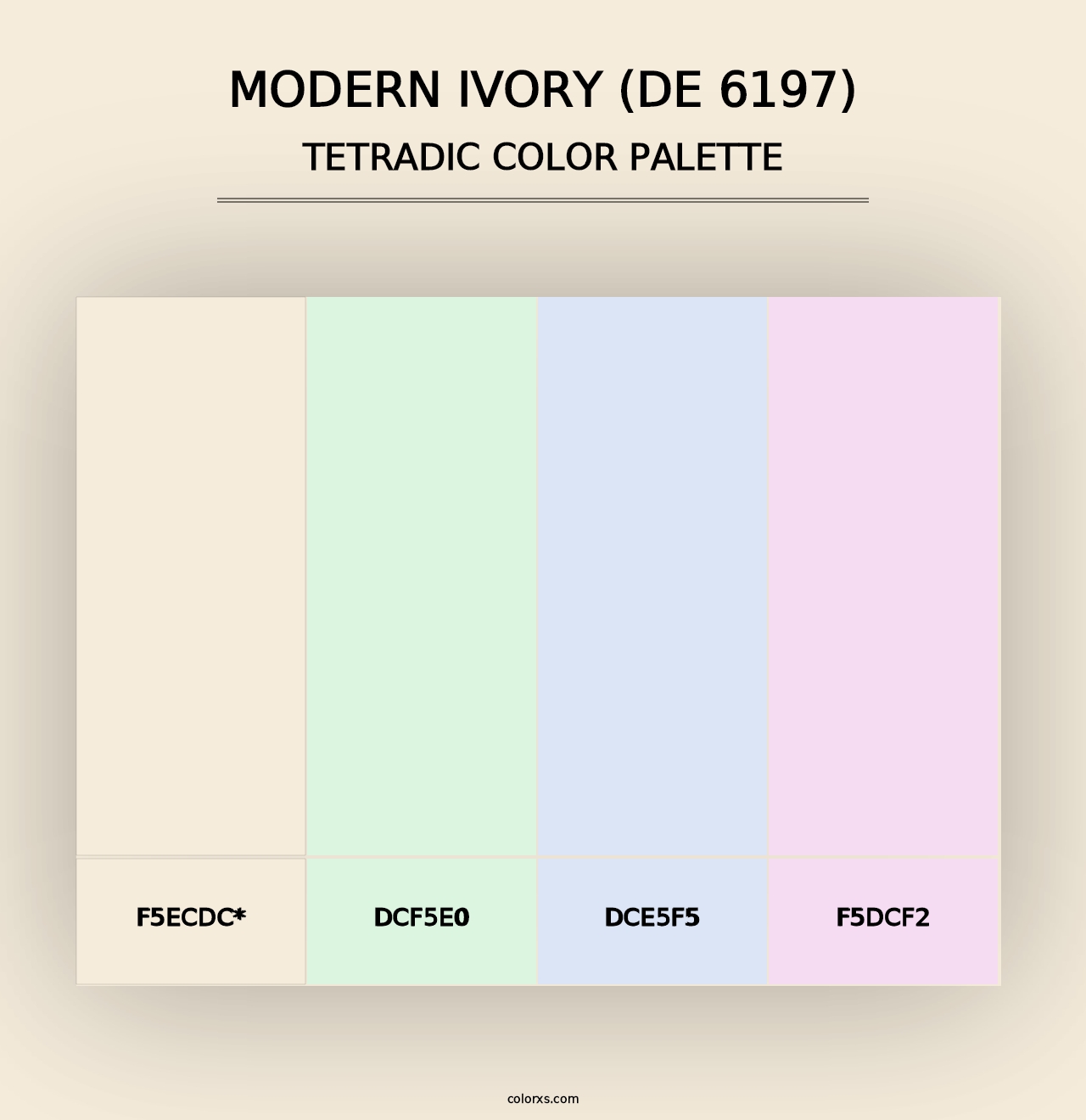 Modern Ivory (DE 6197) - Tetradic Color Palette