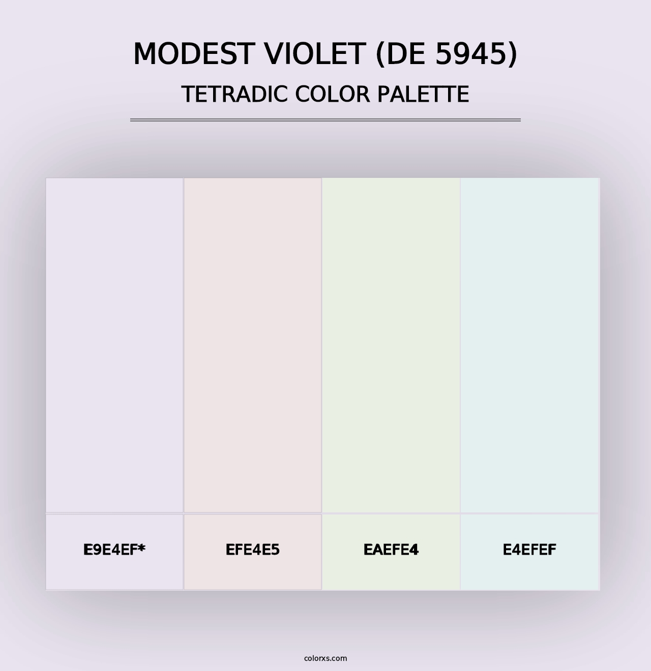 Modest Violet (DE 5945) - Tetradic Color Palette