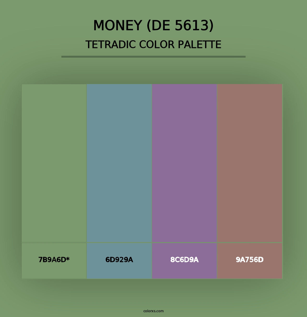 Money (DE 5613) - Tetradic Color Palette