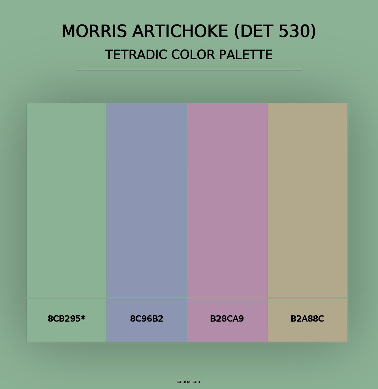 Morris Artichoke (DET 530) - Tetradic Color Palette