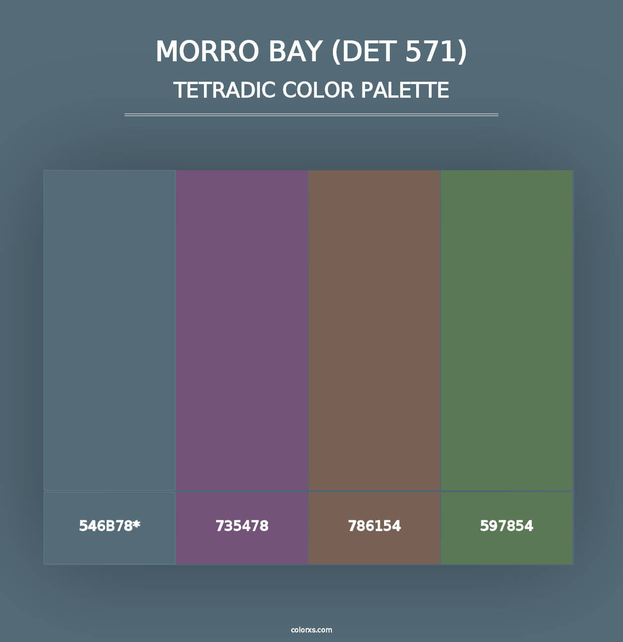 Morro Bay (DET 571) - Tetradic Color Palette