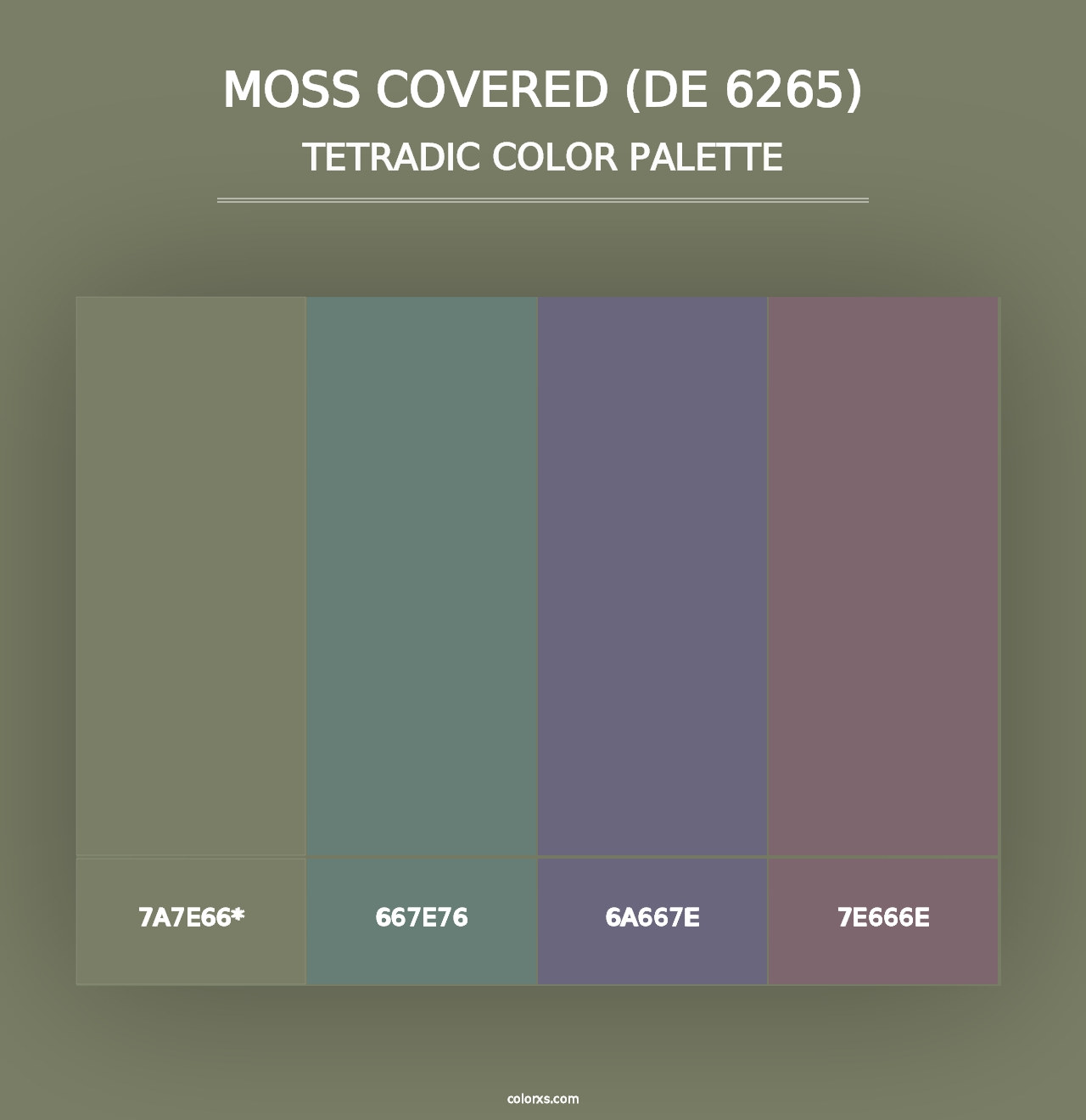 Moss Covered (DE 6265) - Tetradic Color Palette