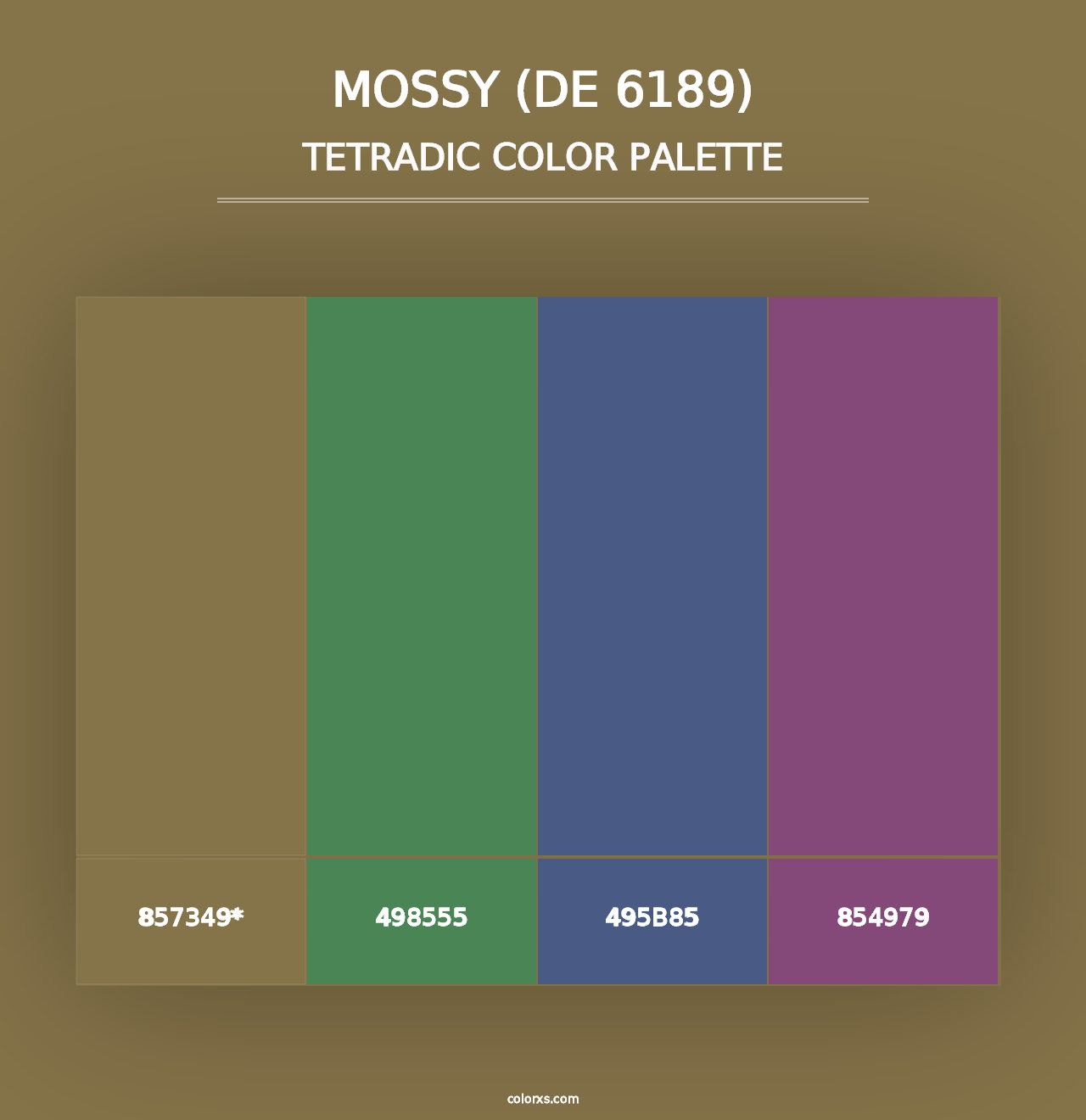 Mossy (DE 6189) - Tetradic Color Palette