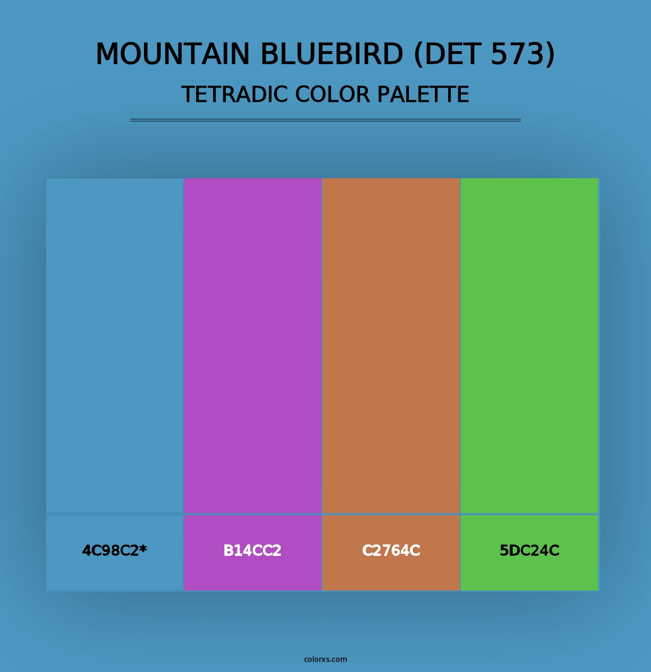 Mountain Bluebird (DET 573) - Tetradic Color Palette