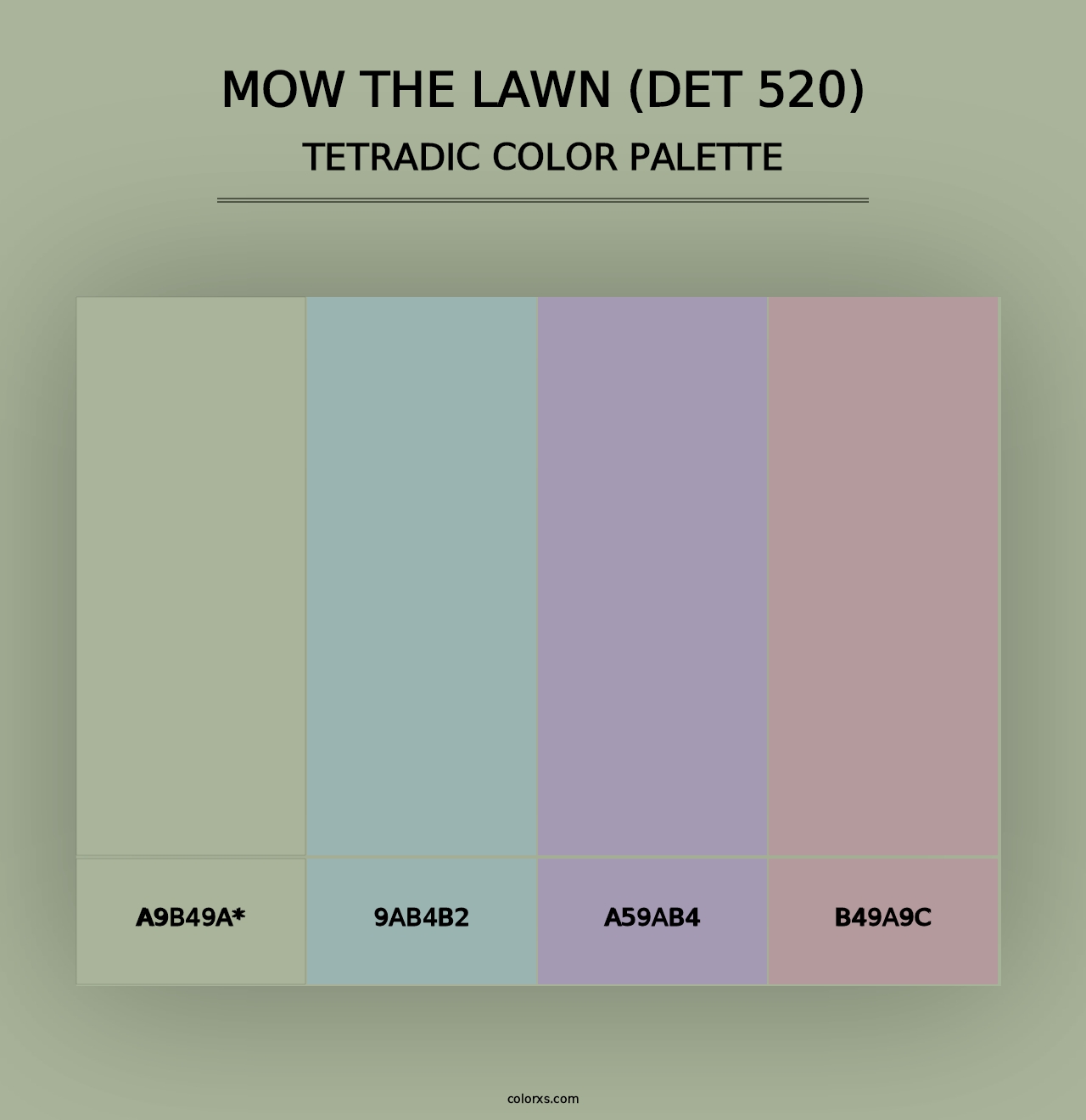 Mow the Lawn (DET 520) - Tetradic Color Palette