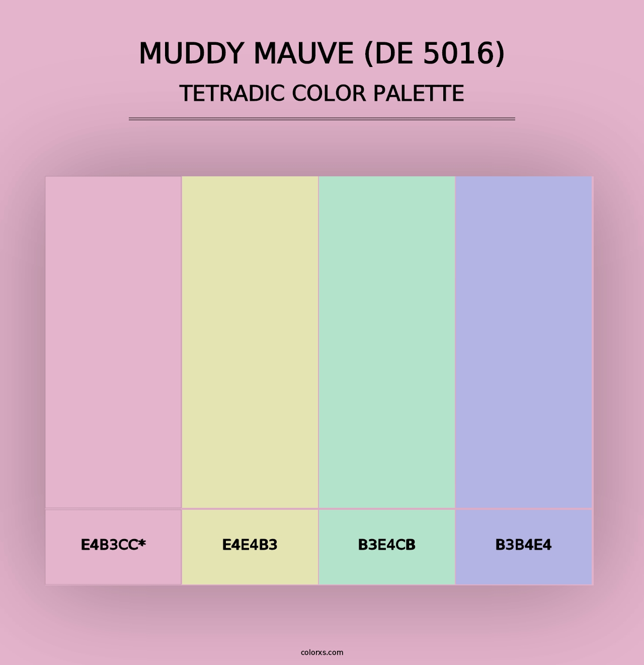 Muddy Mauve (DE 5016) - Tetradic Color Palette