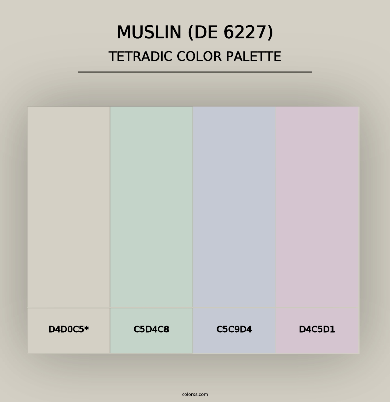 Muslin (DE 6227) - Tetradic Color Palette