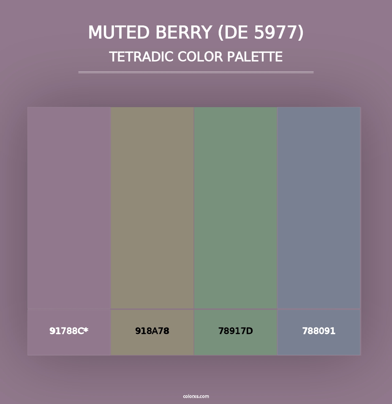 Muted Berry (DE 5977) - Tetradic Color Palette